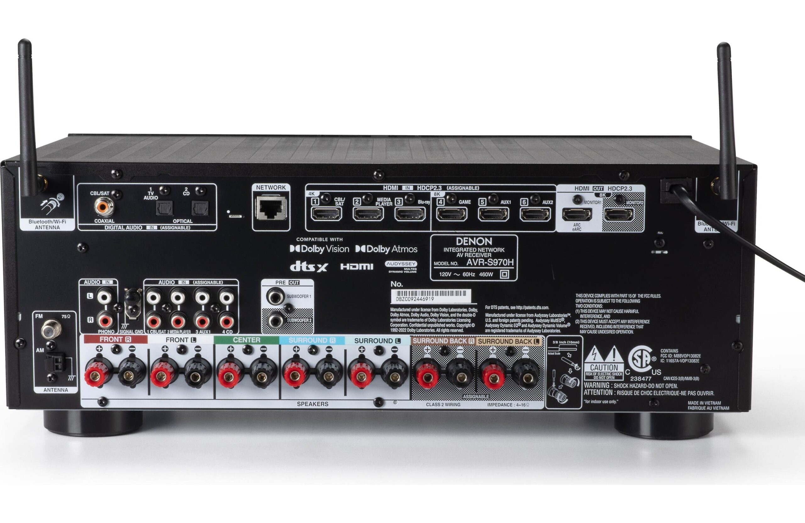 Denon AVR-S970H – 7.2 Ch. 90W 8K AV Receiver with HEOS® - Image 2