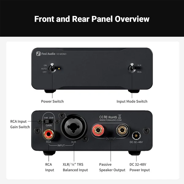 Fosi Audio V3 Mono 240W Power Amplifier - Image 6