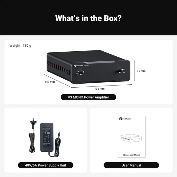 Fosi Audio V3 Mono 240W Power Amplifier - Image 7