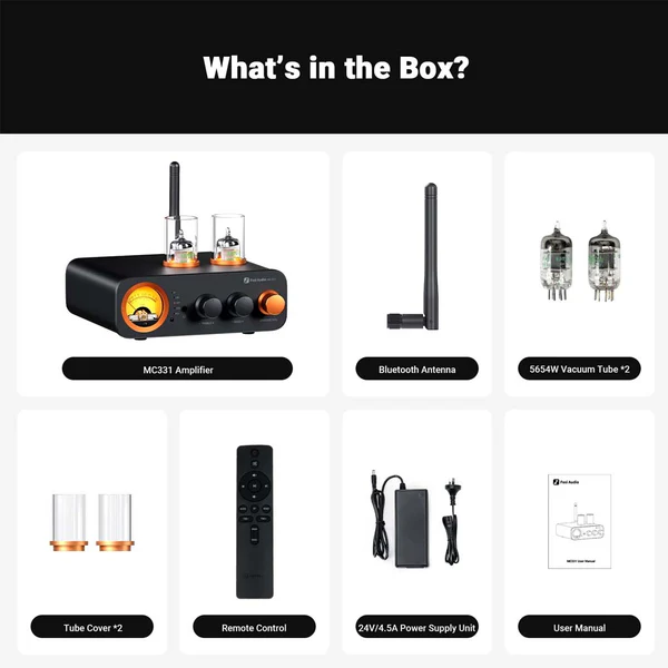 Fosi Audio-MC331 Tube Integrated Bluetooth Amplifier with DAC - Image 12